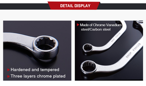 Jeu de clés demi-lune en forme de U de qualité industrielle de haute qualité avec clés hexagonales - Product Image 2