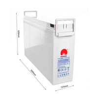 Batterie au gel AGM à borne frontale 12V 100Ah 105Ah 150Ah 200Ah, mince, à décharge profonde pour télécommunications, onduleurs et centres de données en rack