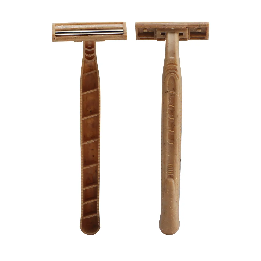 Twin Blade Shaving Razor Bamboo Fiber Material Low-Carbon Eco-friendly Disposable Razor