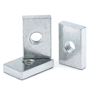 Dado Rettangolare Scorrevole in Acciaio Inox 304 M4 M5 M6 M8 M10 per Profilo in Alluminio a 10 Scanalature, Acciaio al Carbonio Zincato - Product Image 1