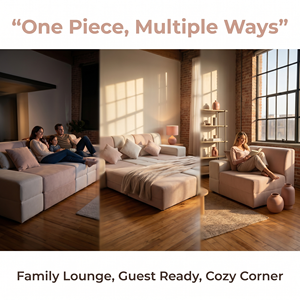 Sofá Cama Modular de Diseño Japonés, Ideal para Apartamentos, con Relleno de Esponja Suave, Envasado al Vacío, Juego de Sofás Seccionales - Product Image 6
