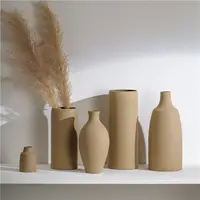 Декоративные матовые фарфоровые керамические вазы для цветов в скандинавском европейском стиле для украшения отеля