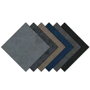 Ubin karpet kantor Modular dengan dukungan Pvc 60x60 ubin karpet
