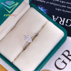 Engagement <b>Ring</b> Elongated Center 3ct Hexagon Cut Lab Grown Diamond VVS2 Clarity IGI Certified 14K Solid Gold Handmade - Product Image 6