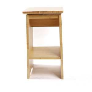 Small <b>bamboo</b> <b>stool</b> for home use and children, low <b>stool</b>, footrest, square <b>stool</b>, 360 swivel <b>stool</b>. - Product Image 2