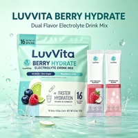 LUVVITA Polvo Electrolítico con Sabor a Algodón de Azúcar, Mejora la Resistencia, Reduce la Fatiga, Suplementos Deportivos, Mayorista