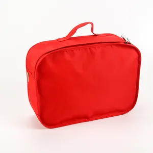 Red Polyester Document File Reiß verschluss Oxford Aufbewahrung tasche