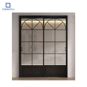 Puerta <span class=keywords><strong>de</strong></span> vidrio corrediza <span class=keywords><strong>de</strong></span> <span class=keywords><strong>dos</strong></span> paneles <span class=keywords><strong>de</strong></span> 8 mm con marco <span class=keywords><strong>de</strong></span> aluminio para decoración <span class=keywords><strong>de</strong></span> interiores y tabiques - Product Image 6