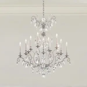 Tùy chỉnh trang trí nội thất sảnh khách sạn sang trọng nến Đèn chùm Maria THERESA Chandelier ánh sáng pha lê