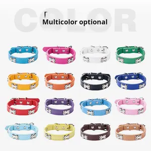 Best Seller <span class=keywords><strong>Collar</strong></span> de perro de cuero PU ajustable Diseño creativo <span class=keywords><strong>Collar</strong></span> de cuero decorativo de hueso para mascotas - Product Image 2
