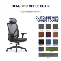 Silla de Oficina Ergonómica Moderna con Respaldo Alto y Malla, Reposacabezas Ajustable, Diseño Personalizado OEM, Silla Giratoria Ejecutiva para Computadora
