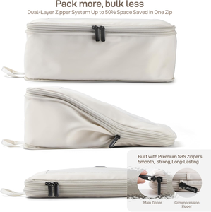 Lot de 6 cubes de compression TripCozy en gros – Sacs de voyage extensibles durables avec dessus en maille respirante et fermeture éclair - Product Image 3