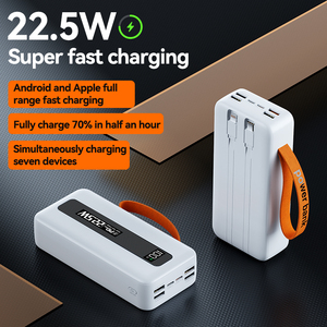 พาวเวอร์แบงค์ขนาดใหญ่ 30000mAh พร้อมโลโก้สั่งทำ หน้าจอ LED รองรับ QC3.0 PD 22.5W ชาร์จเร็ว สายชาร์จ ไฟฉาย ที่จับ USB Micro USB สำหรับมือถือ - Product Image 2