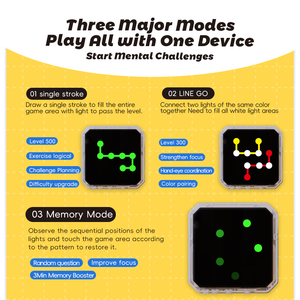 Jeu de puzzle électronique portable pour enfants : Dessin à une ligne, modes de mémoire, réflexion logique, jeu de réflexion pour le développement cérébral - Product Image 2