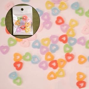 Paso Sico populaire aléatoire mixte congelé creux coeur 3D résine bricolage <span class=keywords><strong>Nail</strong></span> <span class=keywords><strong>Art</strong></span> fournitures manucure conceptions Kawaii breloques 3D - Product Image 1
