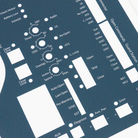 Etiqueta de Panel de Control de PC Flexible personalizada, interruptor de membrana adhesivo, etiqueta de superposición gráfica, gráfico impreso para equipos eléctricos