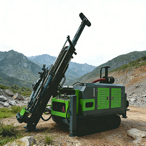 Perforadora rotativa hidráulica portátil de 1800m con orugas, motor diésel, bomba y rodamientos para exploración minera - Product Image 1