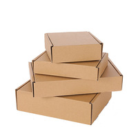 Boîte en carton plate, écologique, pour expédition aérienne, boîtes ondulées jetables, emballage pliable en carton recyclable