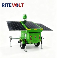 Mobiler Solar-CCTV-Kamera-Anhänger 360° PTZ 3*435W Monokristalline Paneele 10800Wh Leistungskapazität Netzunabhängiges CCTV-System für