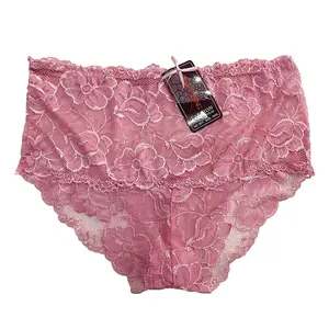 Wholesale XL-XXXL Women's Panties Womens Sexy Lace Breathable Underwear Silky Comfy Lace Briefs