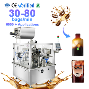 Fully Automatic <b>Coffee</b> <b>Liquid</b> Packaging Machine Premade Spout Pouch Fruit Juice Drinks Rotary Filling Packing Machine - Product Image 1