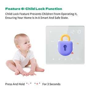 Termostato Inteligente WiFi con Pantalla LED TYSH Tuya, Precio de Fábrica, Buena Calidad, Control <span class=keywords><strong>Remoto</strong></span> por Aplicación Tuya para Habitaciones y Hoteles - Product Image 4