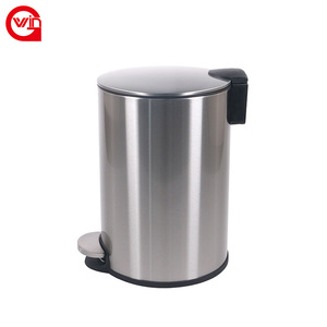 Metal Garbage Bin Original Factory Pedal Trash Metal Sanitary Pad Iron Garbage Retro Rubbish Bin