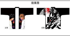 Kimono personnalisé avec impression de design <span class=keywords><strong>Death</strong></span> <span class=keywords><strong>Note</strong></span>, fabrication de jersey de dessin animé - Product Image 5
