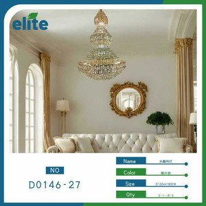 Lampadario di cristallo moderno di lusso per la decorazione di casa soggiorno caldo luce bianca facile appeso 3D stampato all'ingrosso disponibile - Product Image 1