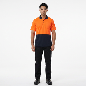 Camiseta Polo de Seguridad de Alta Visibilidad en Poliéster, Tejido de Punto Satinado de Calidad, Transpirable y Reflectante - Product Image 1
