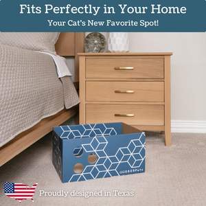 Kotak goresan kucing kardus tugas berat, dengan bantalan penggaruk kucing dua sisi dapat diisi ulang untuk kucing dalam ruangan - Product Image 2
