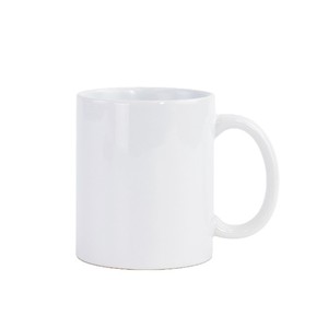 Mug en céramique blanche, tasse individuelle avec poignée, couleur unie, design moderne minimaliste pour usage domestique, café, eau, lait - Product Image 2