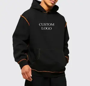 Großhandel Custom Logo Französisch Terry Grafik Hoodie Hersteller Schalter Hoodie Siebdruck Männer färben Hoodies