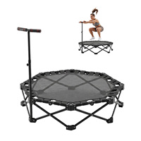 Trampolín Octagonal de Hierro Negro Plegable de Alta Resistencia con Capacidad para 150 kg, Equipo de Fitness Resistente y Duradero, Disponible en España