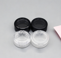 Vente en gros de boîtes de poudre contour personnalisées de luxe en or brillant de 0,8 g, boîte ronde pour fard à paupières, houppette à poudre, emballage cosmétique