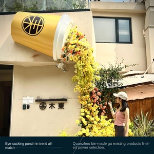 Escultura Gigante de Fibra de Vidrio con Forma de Taza de Té con Leche para Colgar en la Pared, Decoración para la Puerta de una Cafetería, Decoración para la Cabeza de una Cerveza - Product Image 6