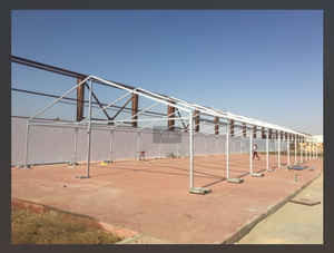 Buen <span class=keywords><strong>precio</strong></span>, pared de PVC blanco de 10m x 33m con ventana de PE transparente, Marco A, carpa de carpa para eventos al aire libre, cantina temporal - Product Image 6