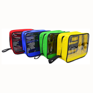 Sac zippé extra large avec fenêtre transparente pour les secouristes, organiseur premium codé par couleur, pochettes pour accessoires de trousse de premiers secours - Product Image 1