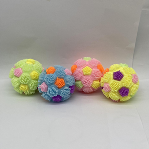 New Design TPR Football LED Light-Up Squishy Flashing Soft Puffer <b>Squeeze</b> Stress <b>Ball</b> Toy for 5 to 7 Years Old - Product Image 2