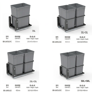 <span class=keywords><strong>Poubelle</strong></span> double <span class=keywords><strong>coulissante</strong></span> pour <span class=keywords><strong>évier</strong></span> de cuisine, organiseur d'armoire extractible - Product Image 4
