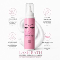 Mousse Nettoyante Végane pour Cils Effet Crème Fouettée – Nettoyant Professionnel pour Extensions de Cils et Yeux Sensibles à Base de Plantes