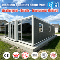 Maison conteneur préfabriquée sécurisée et mobile, extensible, 20Ft 30Ft 40Ft, avec salle de bain, pour habitation et bâtiment préfabriqué, portable