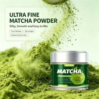 Poudre de Matcha de Qualité Cérémonielle Jiaoming en Boîte Métallique avec Thé Vert en Vrac pour Latte et Pâtisserie, Personnalisation OEM, Marque Privée