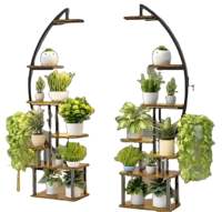 Étagère à fleurs vertes multi-niveaux la plus vendue, meuble de rangement sur pied pour balcon et décoration intérieure