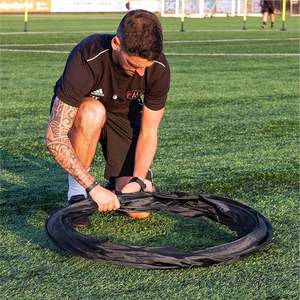 T382 Tiki Taka Ring 4M/5M/6M Escalera de agilidad para entrenamiento de fútbol de paso pequeño Rondo Anillo de entrenamiento de fútbol - Product Image 5