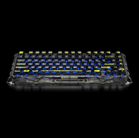 Nouveau clavier de jeu personnalisable Mercury K1 Lite - Noir transparent, interrupteurs linéaires personnalisés, éclairage RVB avec 13 touches personnalisables