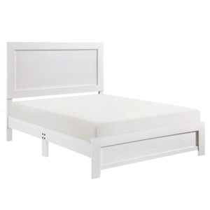 Mobilier de chambre à coucher DB White Finish 1pc Full Size avec panneau en bois-Matelas Lit dans une boîte - Product Image 2