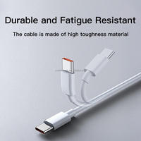 Cable de Carga Súper Rápida USB C de 1M, 120W, Cable de Datos de Carga Rápida Inteligente 6A Tipo-C 3.0 3.1 para iPhone y Android, al Precio Más Bajo
