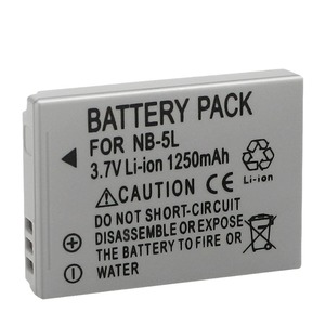 แบตเตอรี่กล้อง NB-5L 1250mAh สำหรับ Canon PowerShot S110 SX200 ได้รับการรับรองมาตรฐาน CE RoHS ขายส่งจำนวนมาก 0-Cycle Full Cell - Product Image 5