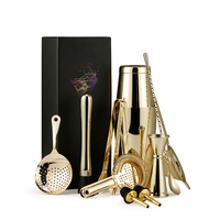 Kit de Barman Professionnel : Shaker Boston Lesté pour Cocktails, Accessoires de Barman en Gros, Idéal pour Préparer des Cocktails – Coffret Cadeau